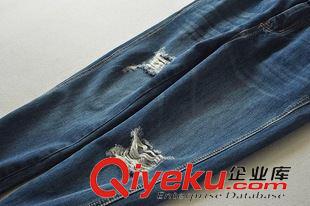 10月6號(hào) 周二上新 KM高端品質(zhì)破洞牛仔背帶褲女長(zhǎng)褲2015秋裝新款韓版寬松連體褲女潮原始圖片3