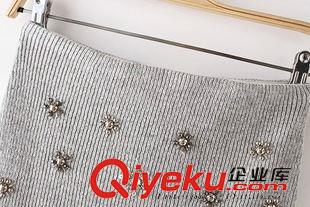 10月6號 周二上新 BG15秋冬季女新款手工釘珠高腰包臀半身裙大碼半截短裙子A字傘裙原始圖片3
