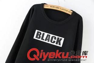 9月29號 周二上新 DB2015秋冬新款韓版時尚女裝字母針織套頭長袖休閑寬松毛衣針織衫原始圖片3