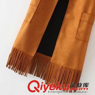 9月28號 周一上新 RM2015秋季韓國麂皮絨流蘇馬甲背心女春秋中長款鹿皮絨外套馬夾潮原始圖片3