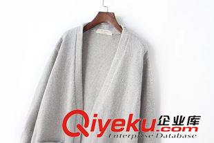 9月4號 周五上新 KK春秋新款女毛衣外套韓版中長款寬松顯瘦口袋針織衫圓領休閑開衫原始圖片3