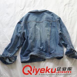 9月4號 周五上新 秋裝新款復古麋鹿胸針不對稱口袋破洞做舊廓形寬松牛仔外套百搭女原始圖片2