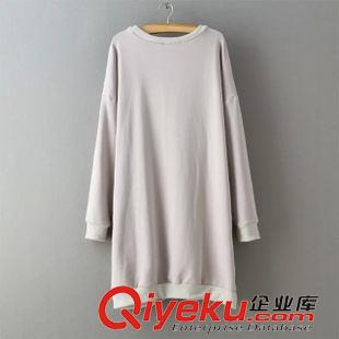 9月1號 周二上新 艾M2015秋冬新品女裝韓官網(wǎng)側(cè)邊開叉簡約時尚中長款衛(wèi)衣長袖百搭原始圖片2