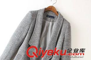 9月1號 周二上新 丫2015秋季新品毛呢外套女裝韓版時尚氣質(zhì)修身中長款羊毛呢子大衣原始圖片2