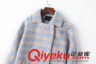 8月31號(hào) 周一上新 LY秋冬2015新款毛呢大衣韓版女外套中長(zhǎng)款秋冬羊毛千鳥(niǎo)格呢子大衣原始圖片2