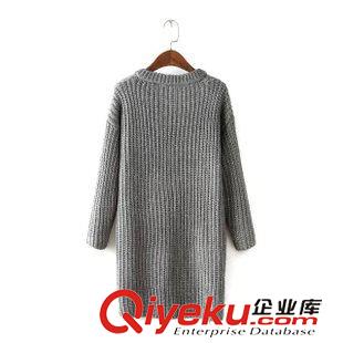8月20號(hào) 周四上新 BC2015秋冬新款明星時(shí)尚灰色V領(lǐng)長袖前短后長流蘇麻花休閑毛衣女原始圖片2