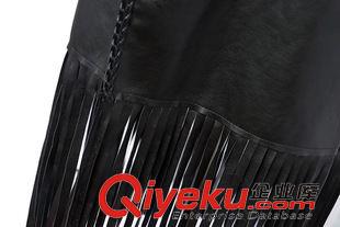8月8號(hào) 周六上新 XP歐美2015秋裝西班牙dp刺繡花朵編織流蘇皮馬甲女外套個(gè)性馬夾原始圖片3