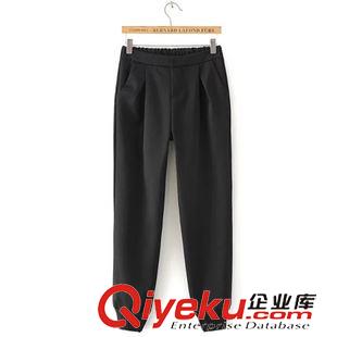 長褲 休閑褲 皮褲 21-3秋季新款韓版爆款女士破洞魔術褲高彈力修身顯瘦休閑小腳長褲