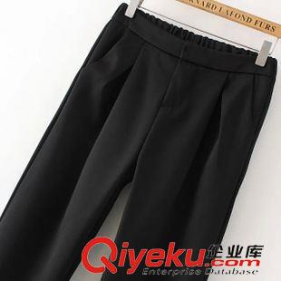 長褲 休閑褲 皮褲 RM2015秋裝新款 韓版潮休閑女褲針織毛線寬松哈倫褲小腳褲長褲女原始圖片2