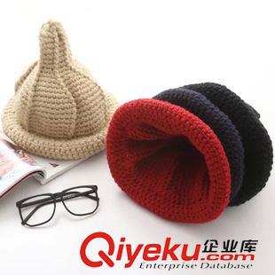 圍巾/帽子 JN韓版新品潮蝴蝶結(jié)優(yōu)雅秋冬粗毛線盆帽子韓國保暖針織漁夫帽女士