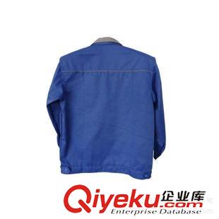 普通滌卡工作服 勞保工作服夏季長袖廠服工作服灰領(lǐng)藍底作服勞保套裝廠家批發(fā)原始圖片2