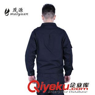 秋冬安保服 廠家直銷長袖勞保工作服黑色防撕裂工作服戶外拓展訓(xùn)練服作訓(xùn)服原始圖片3