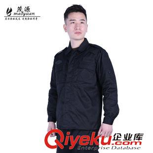 秋冬安保服 茂源zp配發(fā)全黑執(zhí)勤作訓(xùn)服戶外訓(xùn)練服飾耐磨防撕裂可貼魔術(shù)貼原始圖片2