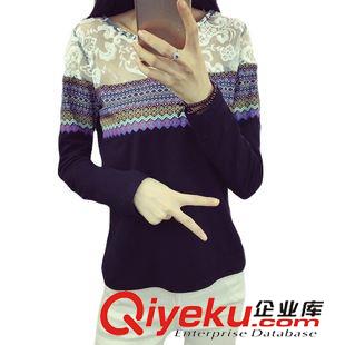 2015-10-13 歐美新款2015韓版女裝長袖秋裝圓領寬松印花時尚T恤學生裝