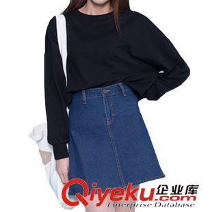 衛(wèi)衣 歐美外貿(mào)女裝2015秋冬寬松套頭蝙蝠袖短款衛(wèi)衣女t恤長(zhǎng)袖糖果色原始圖片3