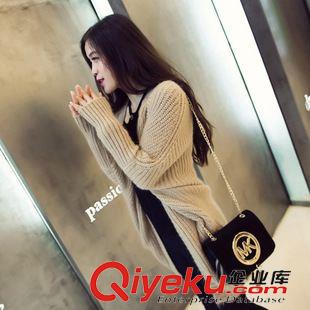 10月15號(hào) 韓國(guó)東大門代購(gòu)新款秋裝 時(shí)尚寬松毛衣蝙蝠袖針織中長(zhǎng)款開(kāi)衫原始圖片3