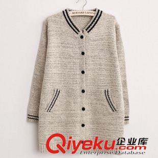 9月19日 2015韓版新款外套女中長款針織開衫毛衣棒球服女士薄款外搭原始圖片3