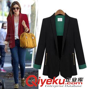 8月17日 2015秋裝新款歐美dp女裝長(zhǎng)袖小西裝外套修身顯瘦職業(yè)西服原始圖片3