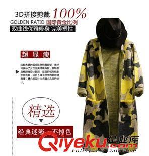 8月10日 韓國(guó)代購(gòu)東大門早秋季新款女裝時(shí)尚名媛針織迷彩毛衣開衫外套原始圖片3