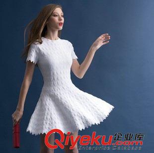 8月8日 2015早秋雙面針織短袖立體愛(ài)心連衣裙修身顯瘦禮服裙原始圖片2