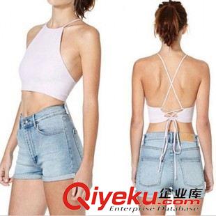 小背心.裹胸 2015年 夏裝速賣通爆款 歐美風(fēng)黃色蕾絲背心女上衣