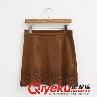 半身裙 2015秋季新款歐美風(fēng)下擺鉤花鏤空半身裙包臀裙女原始圖片2