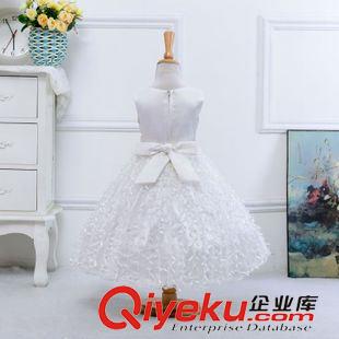 新款預定 預定 白色碎花公主裙花童婚紗禮服裙韓版純色蕾絲小花配飾連衣裙原始圖片2