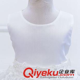 新款預定 預定 白色碎花公主裙花童婚紗禮服裙韓版純色蕾絲小花配飾連衣裙原始圖片3