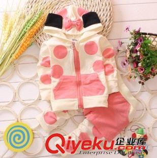 童裝/童套裝 整手起批！2015上新 歐美女童米妮點(diǎn)點(diǎn)長(zhǎng)袖2件套裝 童裝批發(fā)原始圖片2