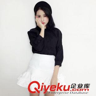 9.23新款 9069韓國(guó)東大門(mén)代購(gòu)實(shí)拍一件代發(fā)韓版百搭純色純棉蓬蓬半身短裙子原始圖片3