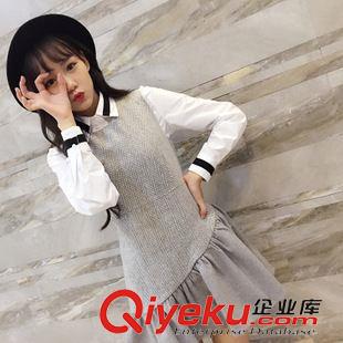 9.16 新款 3515韓國東大門代購實拍一件代發(fā)韓版純色簡約棉麻顯瘦背心連衣裙原始圖片3