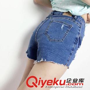5.15 新款 8079韓國東大門代購實拍夏季新款休閑百搭高腰釘扣牛仔短褲原始圖片3
