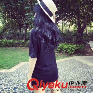 4.15 新款 2015 韓國東大門代購實(shí)拍夏季韓版女定制撞色字母寬松上衣短袖T恤