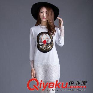 2015秋裝第二波 2015秋季新款歐美T恤女長袖潮胖MM大碼寬松條紋中長款半袖打底衫原始圖片2