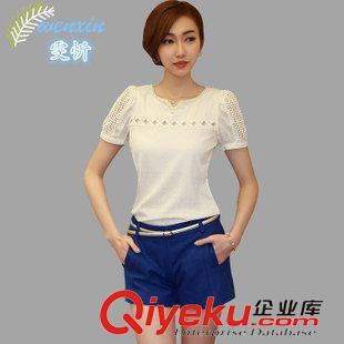 2015夏季第三波 2015夏裝新款修身短袖淑女連衣裙中長款大碼蕾絲雪紡裙子