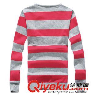 2015春秋冬毛衣 2015時(shí)尚條紋 新品 秋季青少年男裝V領(lǐng)套頭針織衫男士打底衫潮男
