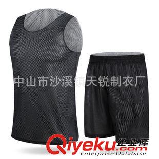 球衣 【廠家定做】夏款雙面籃球服  吸濕排汗速干比賽訓(xùn)練服背心套裝