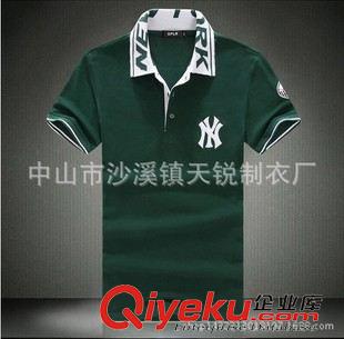 polo衫 【廠家定做】男裝刺繡翻領(lǐng)T恤 承接訂單歐美爆款男POLO衫