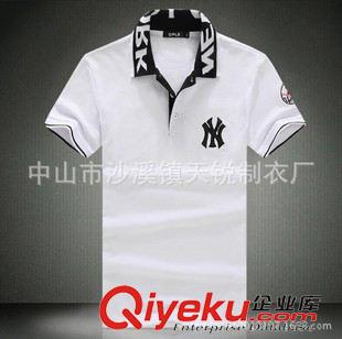 polo衫 【廠家定做】男裝刺繡翻領(lǐng)T恤 承接訂單歐美爆款男POLO衫