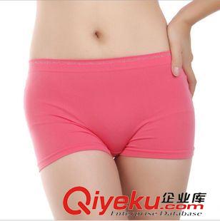 內褲 浪莎zp女士無痕內衣 中腰透氣純色針織無縫平角內褲一件代發原始圖片2