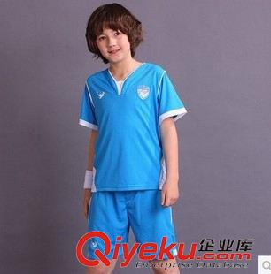 藍球服 足球服 童裝男童夏裝2014新品兒童運動套裝男大童足球服短褲套裝薄原始圖片3