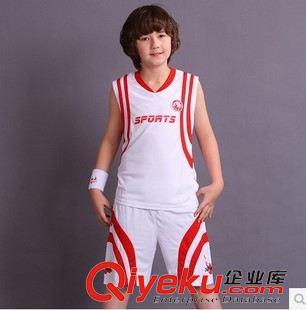 藍球服 足球服 童裝男童夏裝2014新品兒童運動套裝男大童籃球服背心短褲套裝薄原始圖片2