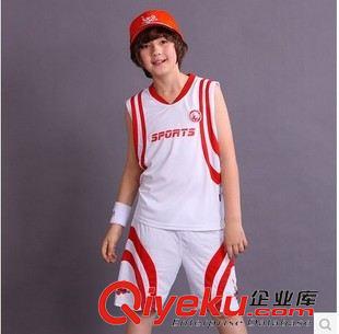 藍球服 足球服 童裝男童夏裝2014新品兒童運動套裝男大童籃球服背心短褲套裝薄原始圖片3