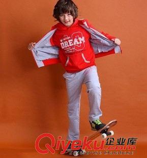 經(jīng)典運(yùn)動(dòng) 童裝少年裝男童春裝2014新款大童男裝男童運(yùn)動(dòng)套裝三件套開衫包郵原始圖片2