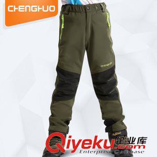 男童長褲 橙火秋冬款新品戶外軟殼兒童沖鋒褲 男童女童防風(fēng)防水透氣軟殼褲原始圖片3