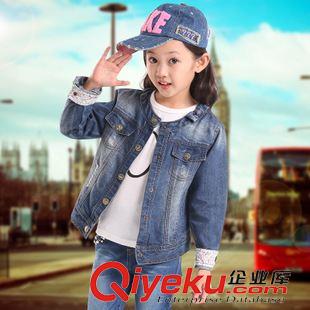 ╟ 上衣 一件代發新品秋裝韓版女童牛仔外套 牛仔上衣 秋季童裝牛仔衣批發原始圖片3