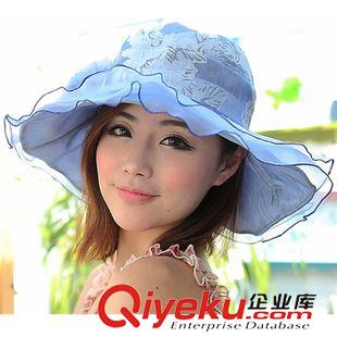 布藝帽子 帽子女夏天太陽(yáng)帽防紫外線韓版可折疊遮陽(yáng)帽女防曬沙灘帽防曬帽原始圖片2