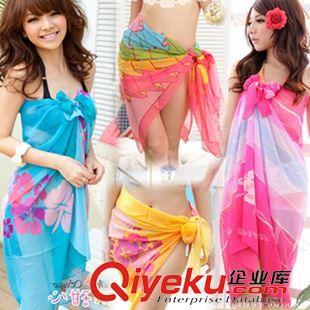 沙灘裙子 夏季bjn沙灘必備波西米亞百變女士雪紡吊帶V領沙灘裙批發(fā)