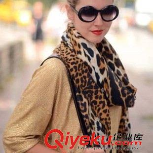 加厚披肩 楊冪明星同款斜紋棉豹紋披肩歐美秋冬季加厚流蘇超大披肩批發(fā)原始圖片3