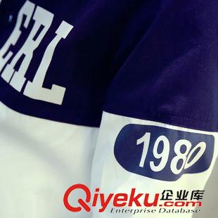 夾克 男士夾克立領(lǐng)修身大碼上衣男裝春秋季拼色外套 青年印花夾克衫男